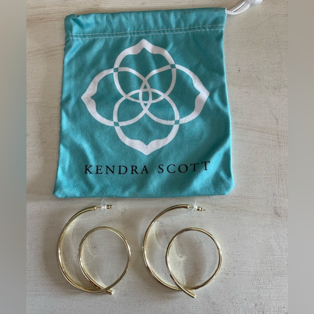 Kendra Scott Myles hoop earrings (gold)